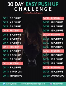 30 Day Easy Push Up Challenge