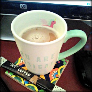 fandom5 snacks while blogging coffee