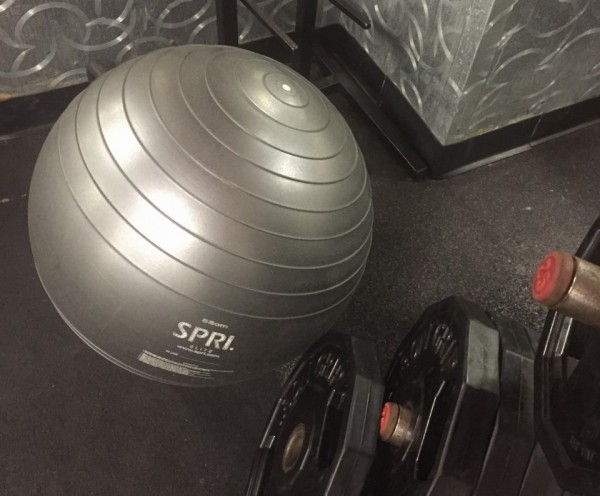 Exercise Ball and Weights