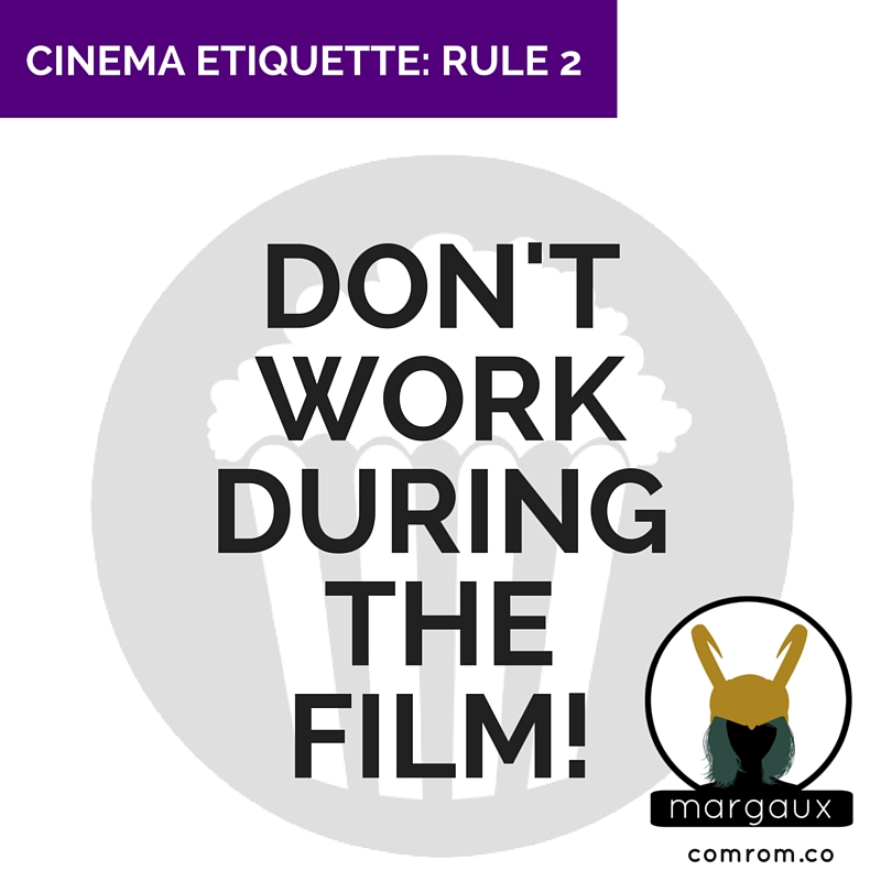 Cinema Etiquette crimson peak movie theater work