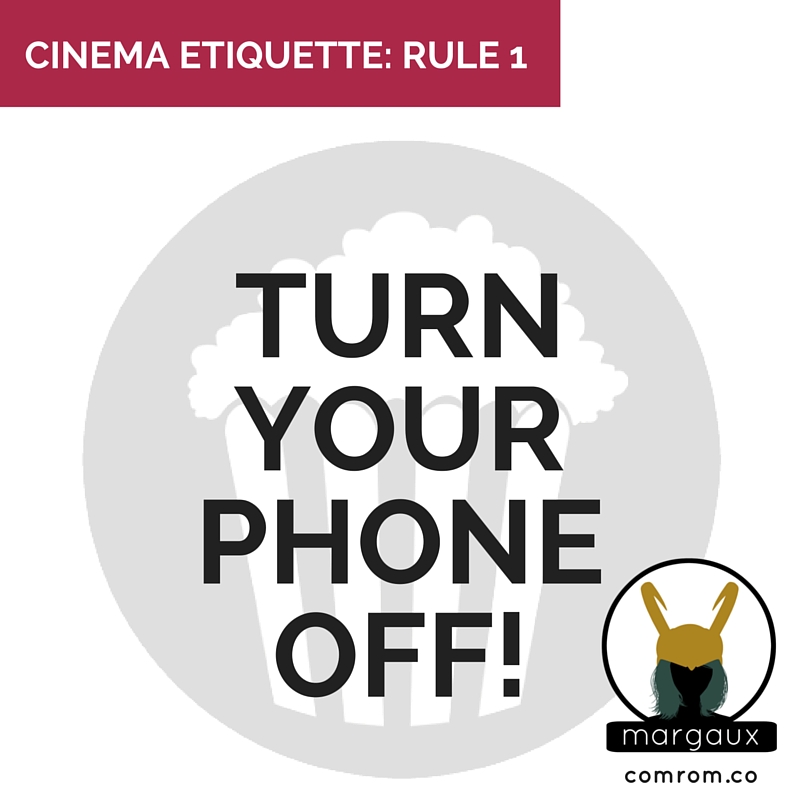 Cinema Etiquette phone off crimson peak movie theater