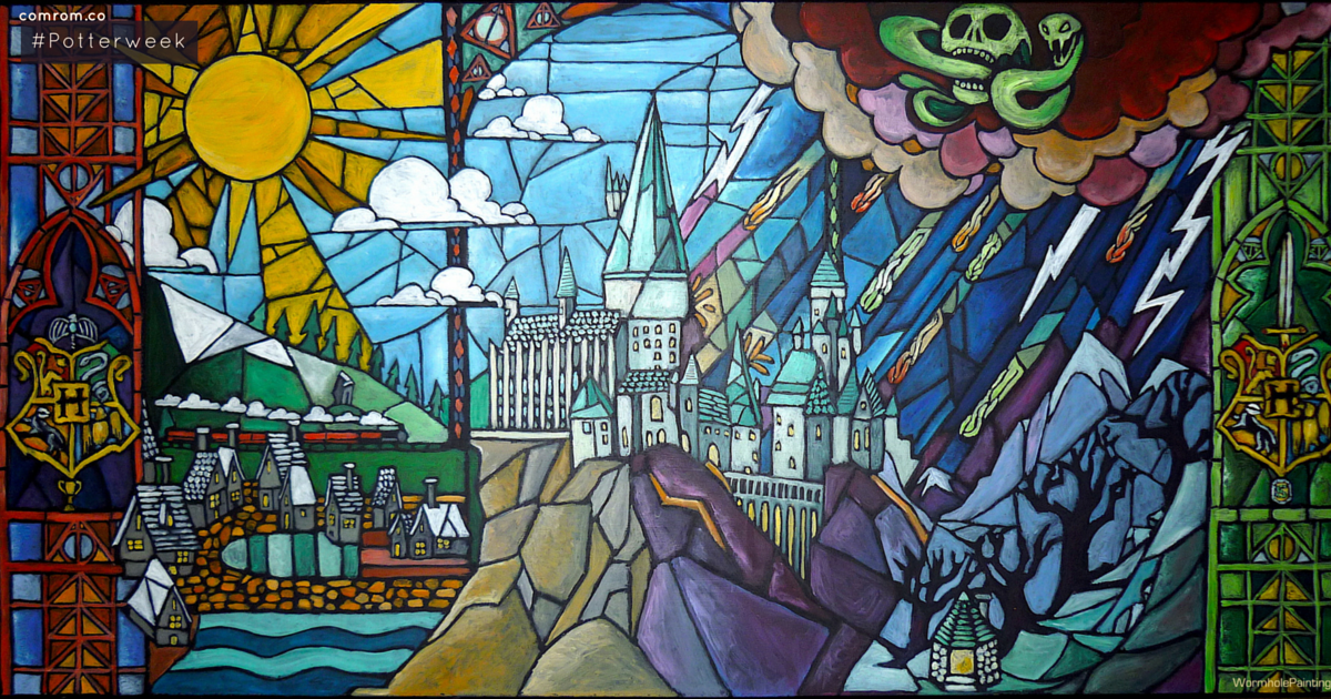 hogwarts stained glass
